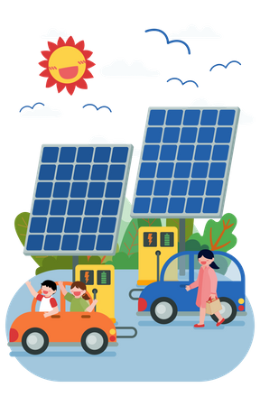 Use of solar energy  Illustration