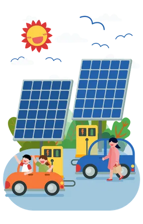 Use of solar energy  Illustration