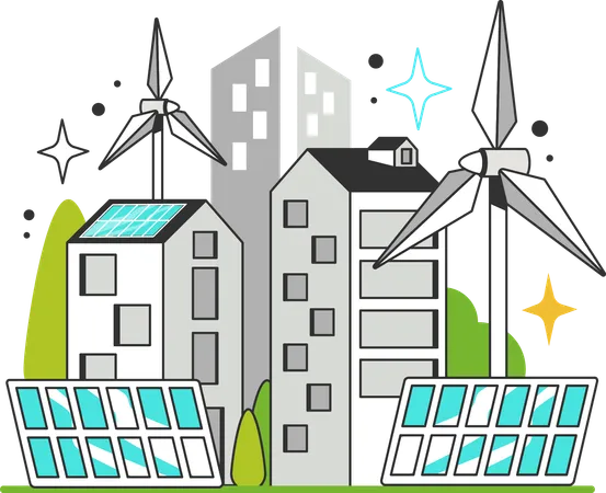 Use renewable energy sources  Illustration