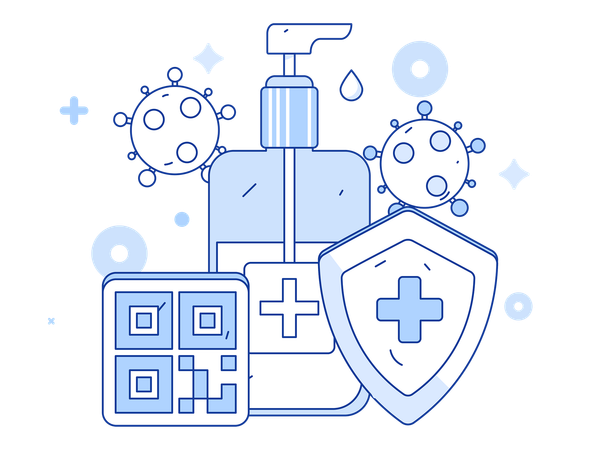 Use sanitizer bottles for corona infection  Illustration