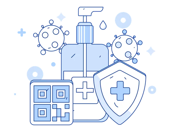 Use sanitizer bottles for corona infection  Illustration