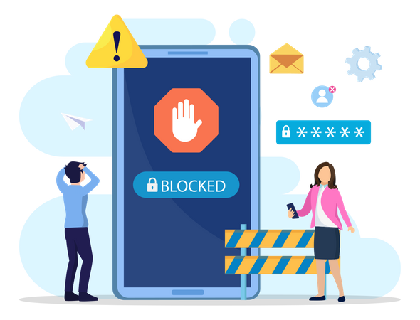 User Account Block  Illustration