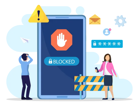 User Account Block  Illustration