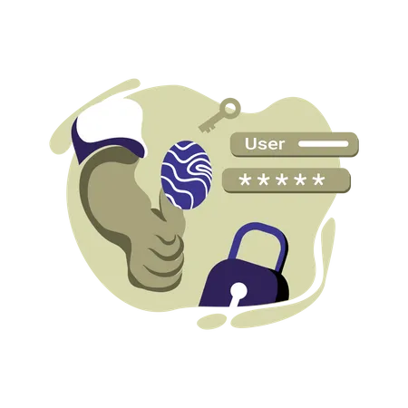 User Account Password Illustration