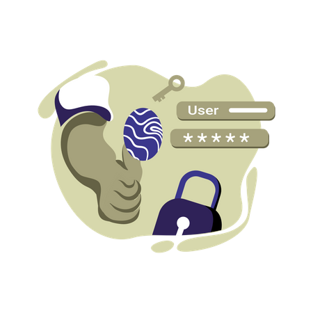 User Account Password  Illustration