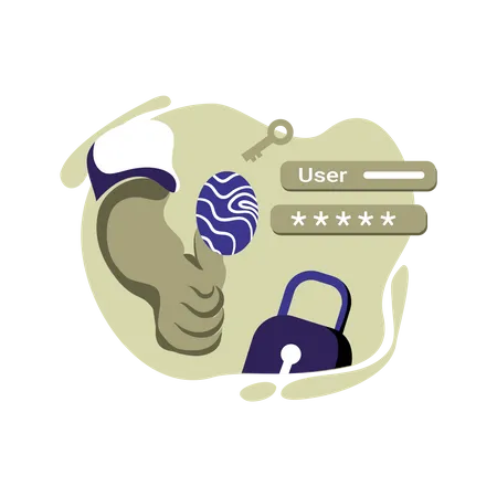 User Account Password  Illustration