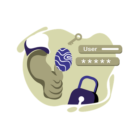 User Account Password  Illustration