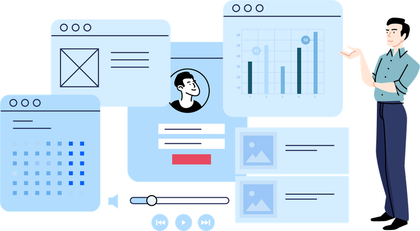 User account profile  Illustration