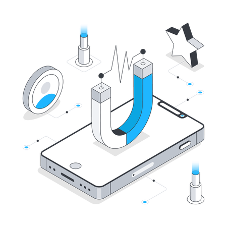 User and Customer Attraction  Illustration