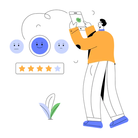 Flat Vector Illustration Of User Experience Illustration