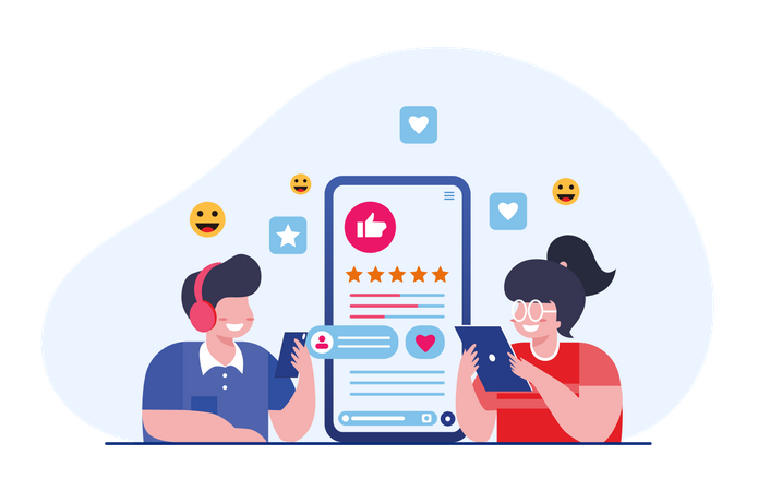 User experience rating Illustration