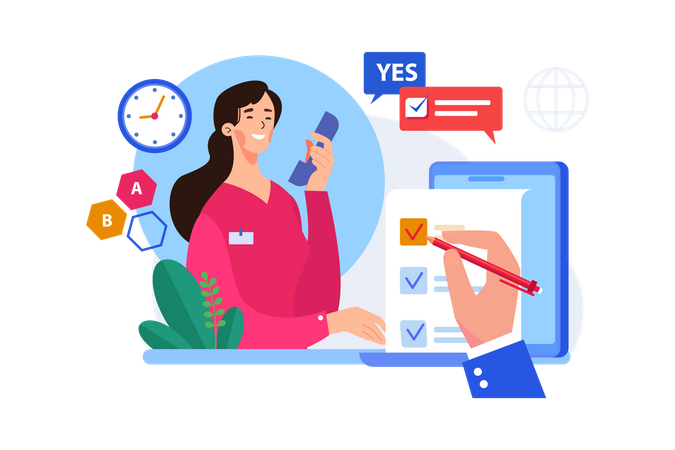 User feedback to service clients Illustration