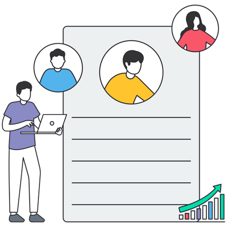 User growth or customer acquisition  Illustration