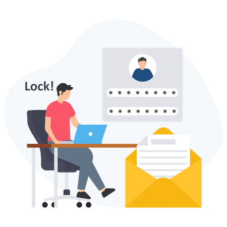 User login authentication  Illustration