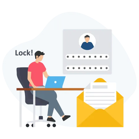 User login authentication  Illustration