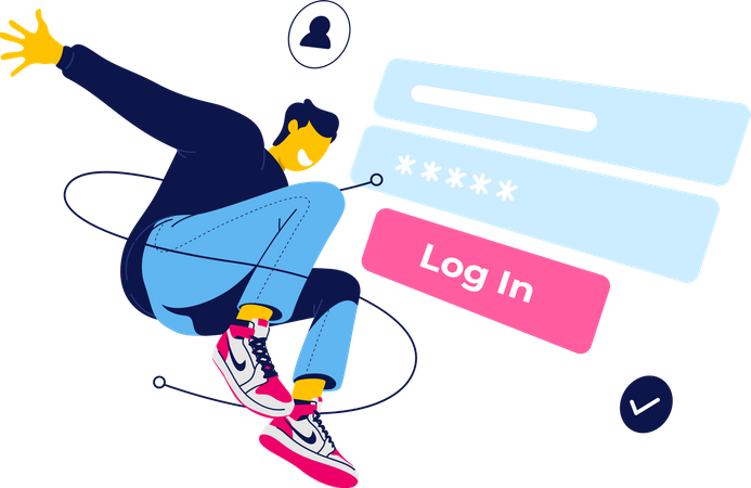 User Login  Illustration