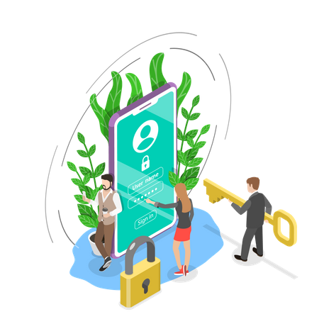 User login  Illustration