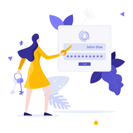 User login  Illustration