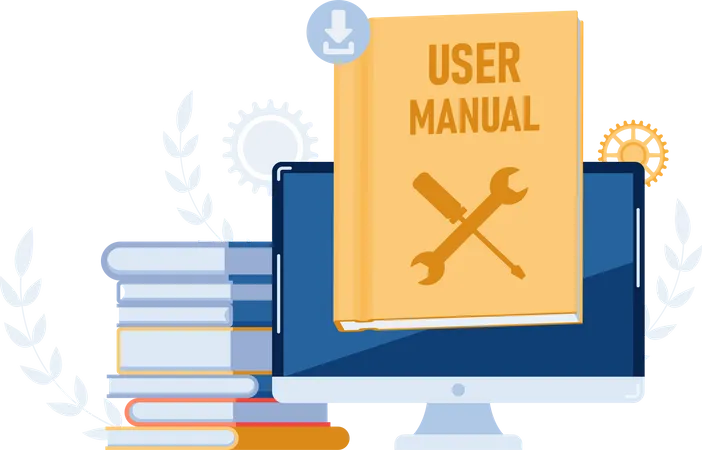 User Manual Guide Book Illustration