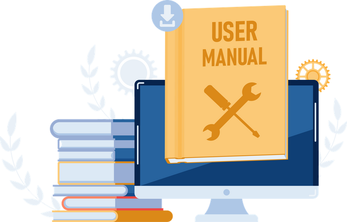 User Manual Guide Book  Illustration