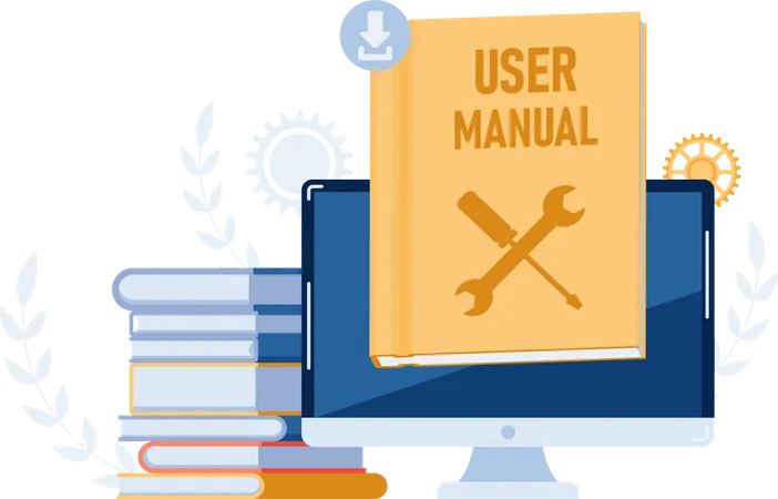 User Manual Guide Book  Illustration