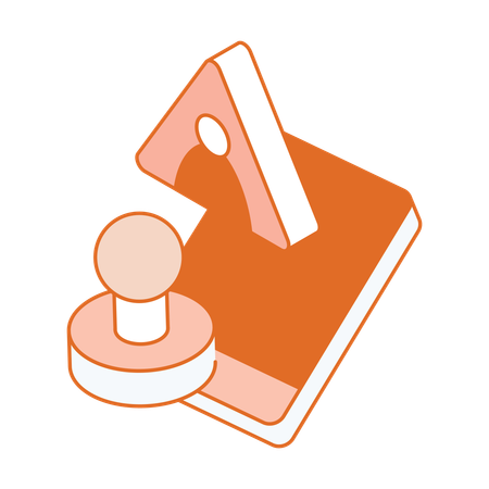 User Stamp on Mobile  Illustration