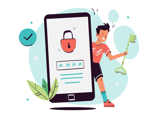 User Unlock phone Password  Illustration