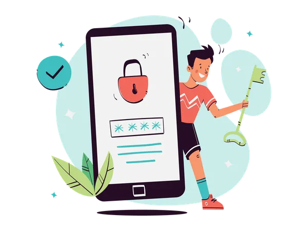 User Unlock phone Password  Illustration