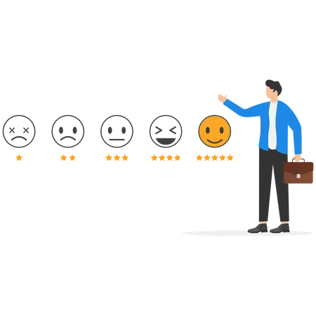 Users gives ratings to service  Illustration