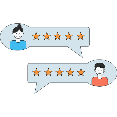 Users giving rating  Illustration