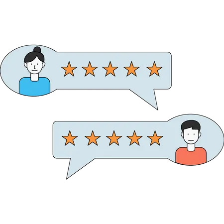 Users Are Giving Ratings Illustration