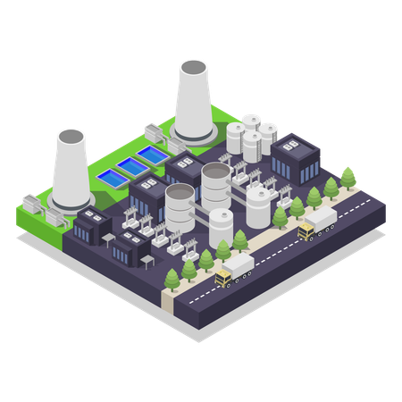 Usine d'électricité  Illustration