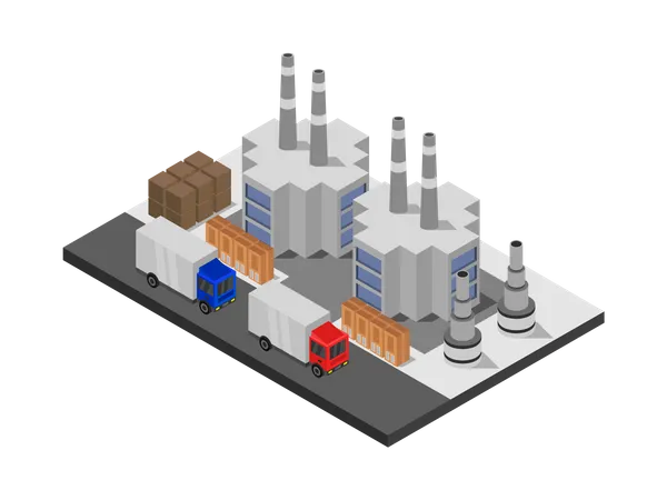 Usine de production  Illustration