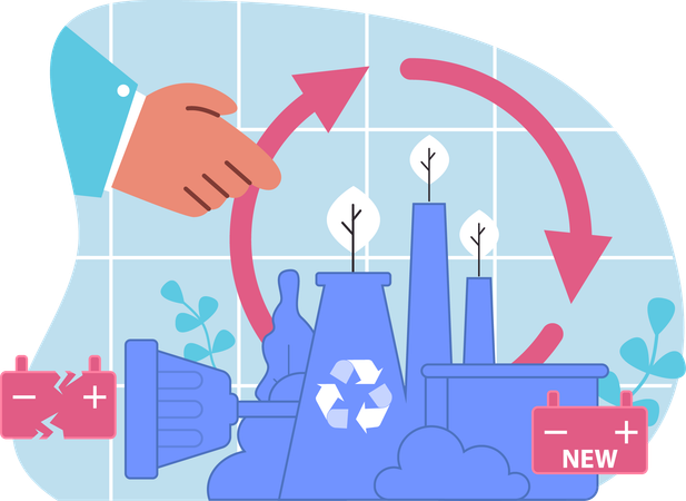 Usine de recyclage  Illustration