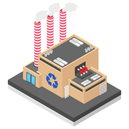 Usine de recyclage  Illustration