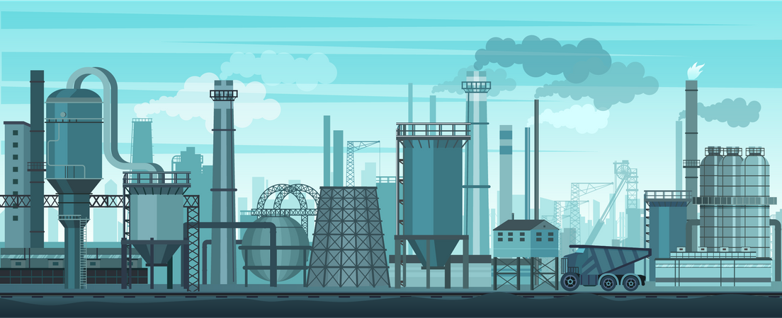 Usine industrielle  Illustration