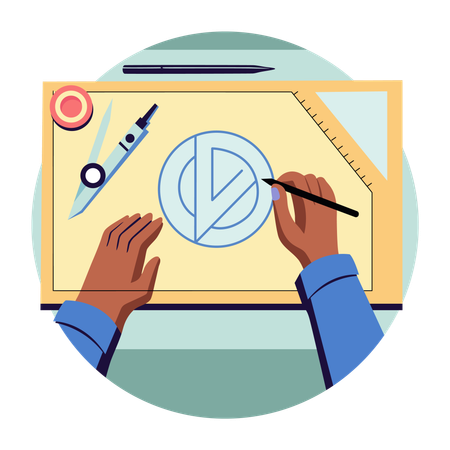 Using drafting tools  Illustration