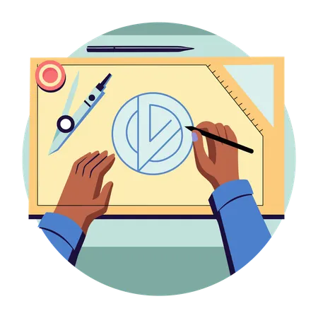 Using drafting tools  Illustration