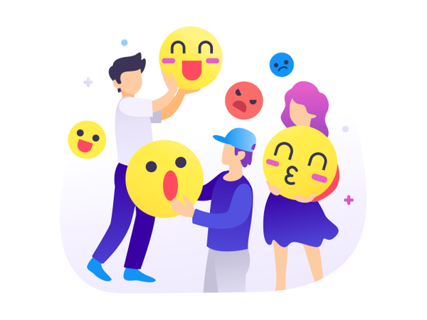 Using Emoticons  Illustration