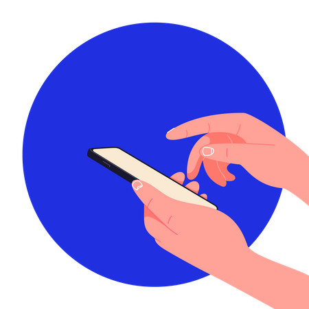 hand holding phone icon