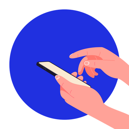 Using phone  일러스트레이션