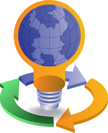 Using renewable energy  Illustration