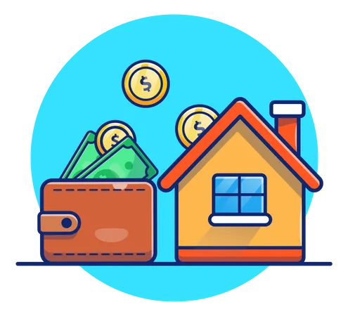 Using Savings To Purchase Home Illustration