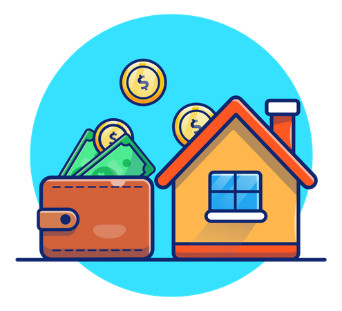 Using Savings To Purchase Home  Illustration