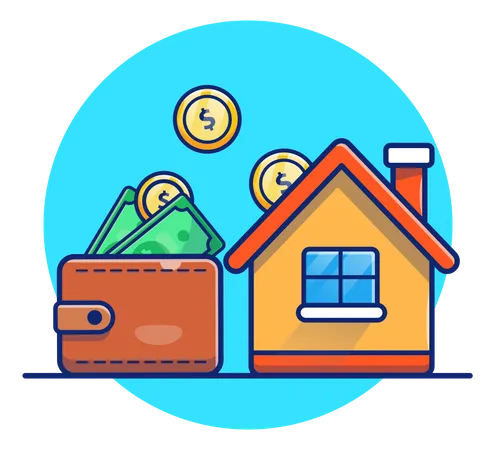 Using Savings To Purchase Home  Illustration