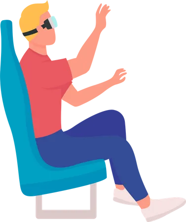 Using virtual reality devices Illustration