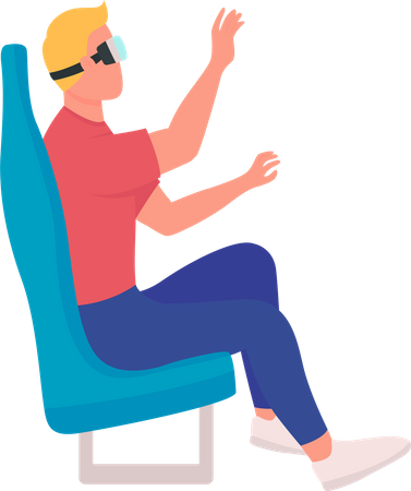 Using virtual reality devices  Illustration