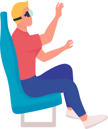 Using virtual reality devices  Illustration