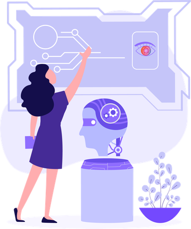 Using Virtual Reality  Illustration