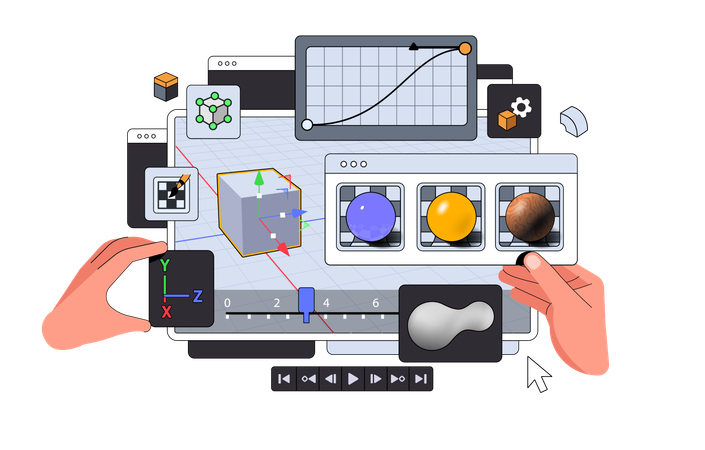 Using visual graphics editor  Illustration